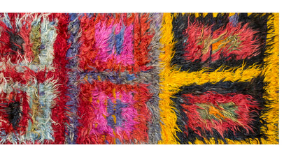 3'1"x7'3" ft Turkish Tulu,Tulu Rug, Karapınar Tulu Rug, Vintage Tulu 94 x 220 cm