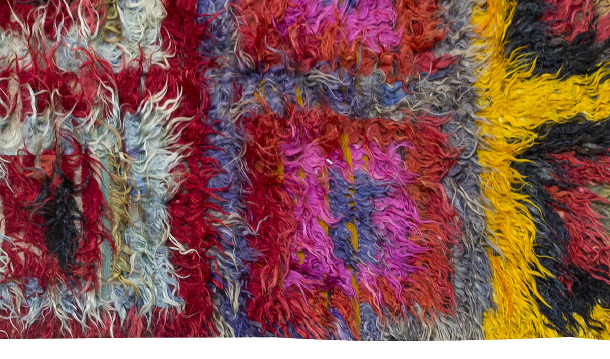 3'1"x7'3" ft Turkish Tulu,Tulu Rug, Karapınar Tulu Rug, Vintage Tulu 94 x 220 cm