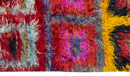 3'1"x7'3" ft Turkish Tulu,Tulu Rug, Karapınar Tulu Rug, Vintage Tulu 94 x 220 cm