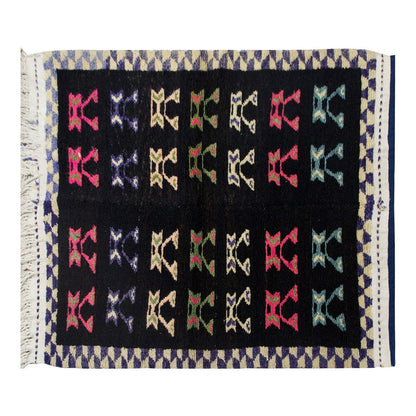 3'10"x4'10" ft Turkish Tulu,Tulu Rug, Karapınar Tulu Rug, Vintage Tulu 116 x 147 cm