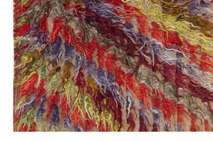 3'10"x5'4" ft Turkish Tulu,Tulu Rug, Karapınar Tulu Rug, Vintage Tulu 117 x 162 cm