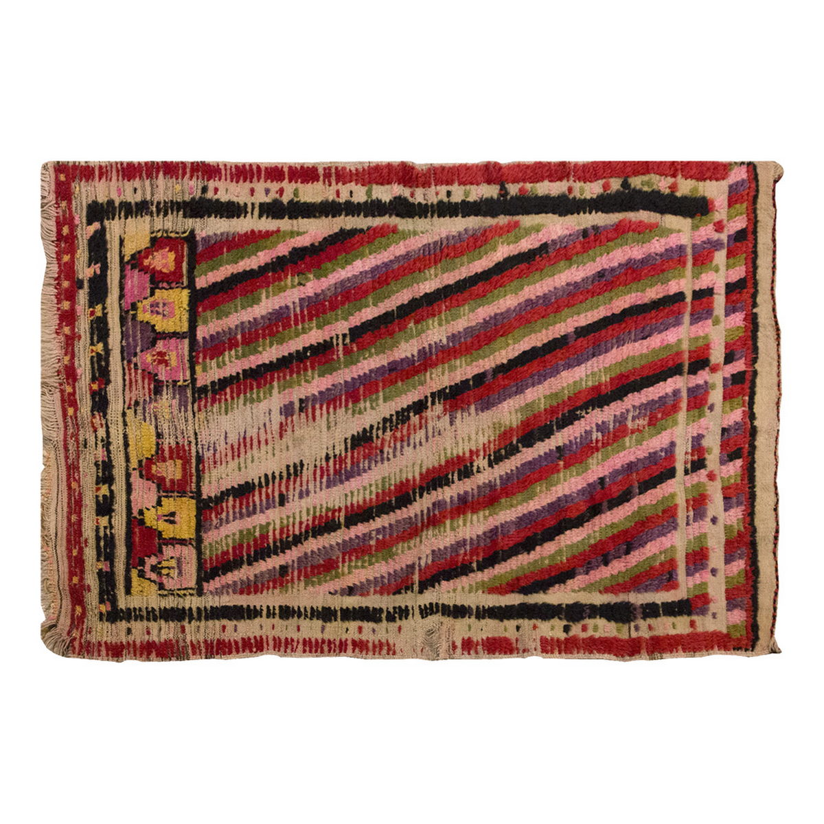 3'2"x4'10" ft Turkish Tulu,Tulu Rug, Karapınar Tulu Rug, Vintage Tulu 96 x 148 cm