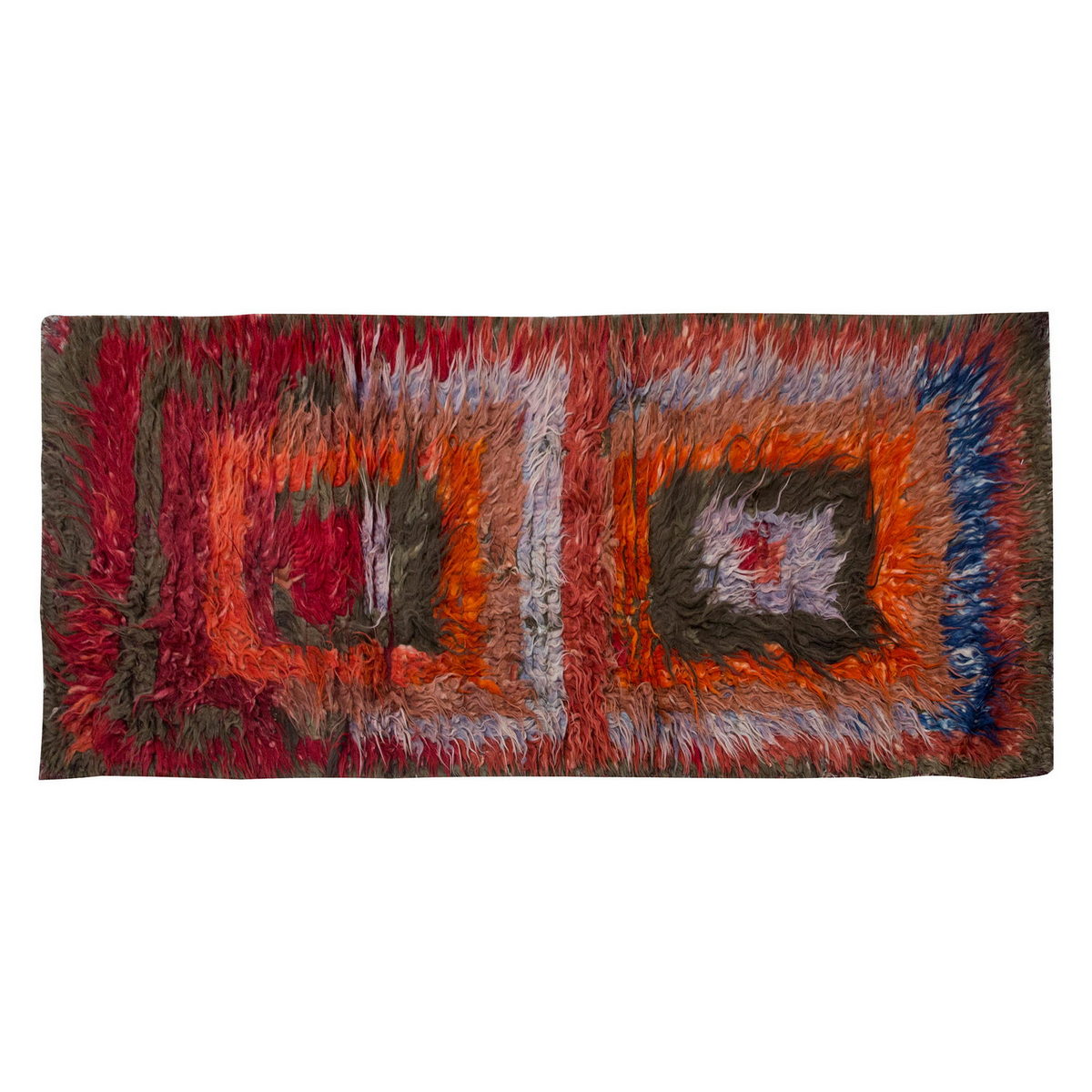 3'2"x8 ft Turkish Tulu,Tulu Rug, Karapınar Tulu Rug, Vintage Tulu 97 x 243 cm