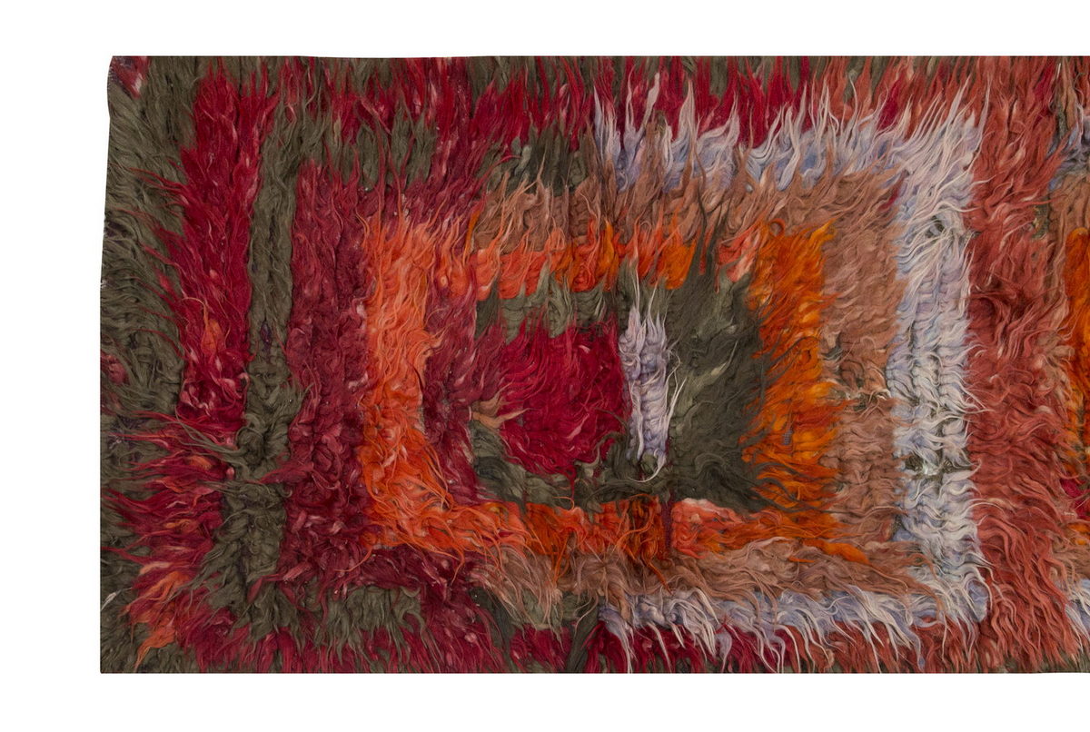 3'2"x8 ft Turkish Tulu,Tulu Rug, Karapınar Tulu Rug, Vintage Tulu 97 x 243 cm