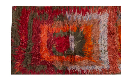 3'2"x8 ft Turkish Tulu,Tulu Rug, Karapınar Tulu Rug, Vintage Tulu 97 x 243 cm