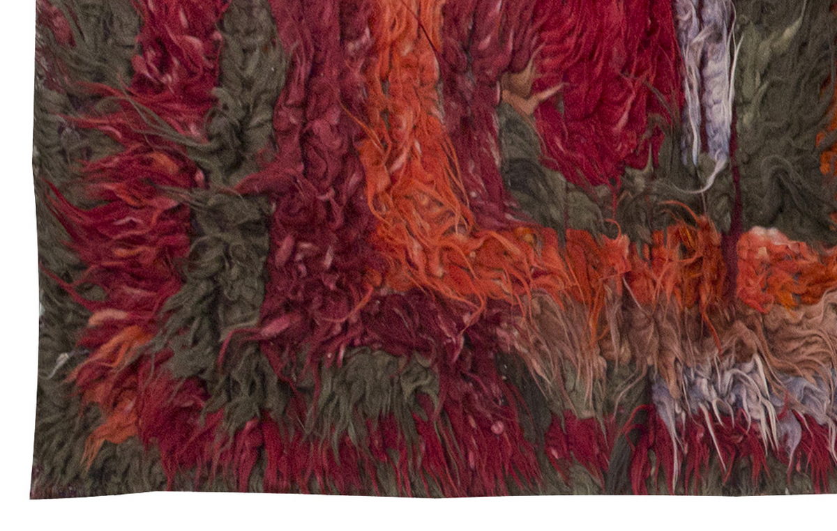 3'2"x8 ft Turkish Tulu,Tulu Rug, Karapınar Tulu Rug, Vintage Tulu 97 x 243 cm