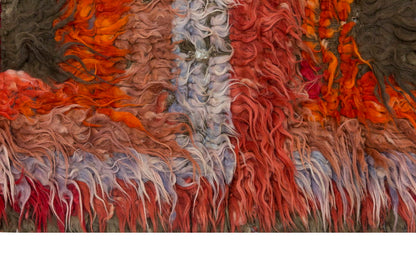 3'2"x8 ft Turkish Tulu,Tulu Rug, Karapınar Tulu Rug, Vintage Tulu 97 x 243 cm
