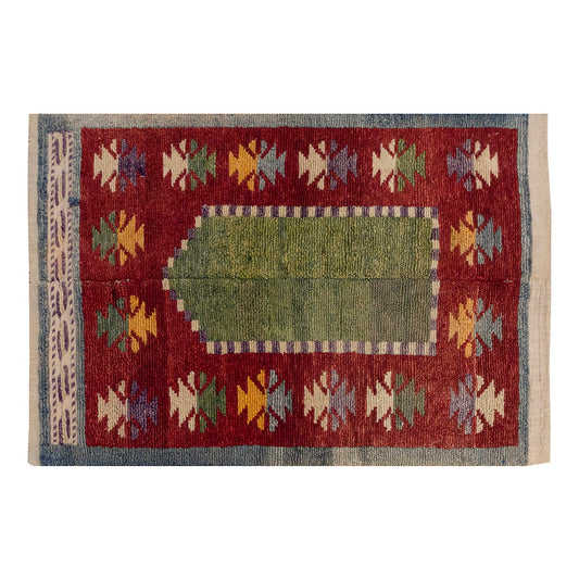 3'4"x4'7" ft Turkish Tulu,Tulu Rug, Karapınar Tulu Rug, Vintage Tulu 102 x 140 cm