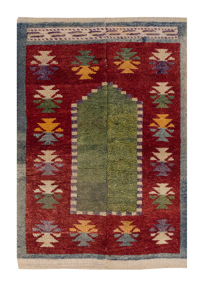 3'4"x4'7" ft Turkish Tulu,Tulu Rug, Karapınar Tulu Rug, Vintage Tulu 102 x 140 cm