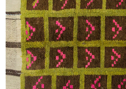 3'5"x4'1" ft Turkish Tulu,Tulu Rug, Karapınar Tulu Rug, Vintage Tulu 105 x 125 cm
