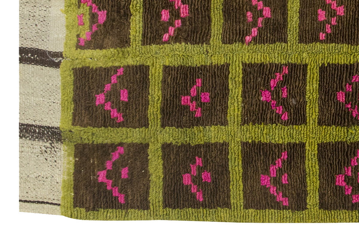 3'5"x4'1" ft Turkish Tulu,Tulu Rug, Karapınar Tulu Rug, Vintage Tulu 105 x 125 cm
