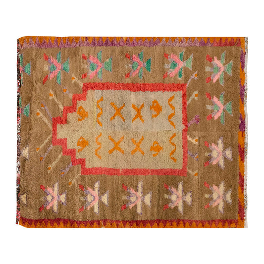 3'5"x4'6" ft Turkish Tulu,Tulu Rug, Karapınar Tulu Rug, Vintage Tulu 104 x 136 cm
