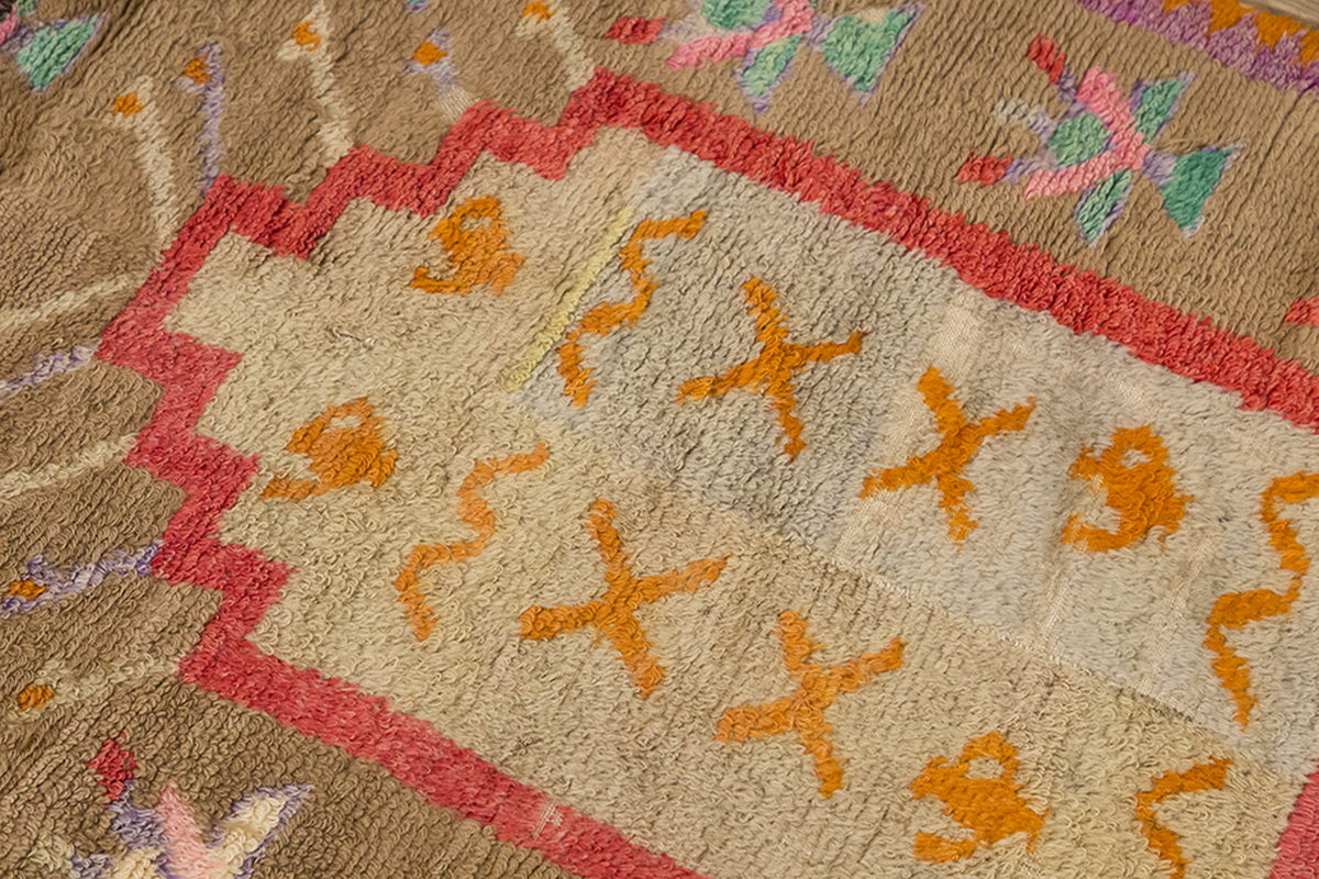 3'5"x4'6" ft Turkish Tulu,Tulu Rug, Karapınar Tulu Rug, Vintage Tulu 104 x 136 cm