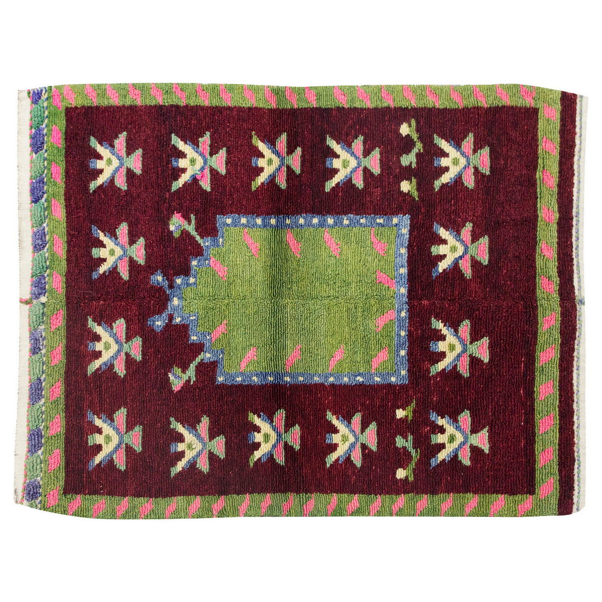3'6"x4'6" ft Turkish Tulu,Tulu Rug, Karapınar Tulu Rug, Vintage Tulu 107 x 138 cm