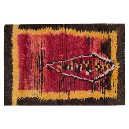 3'6"x5'5" ft Turkish Tulu,Tulu Rug, Karapınar Tulu Rug, Vintage Tulu 107 x 166 cm