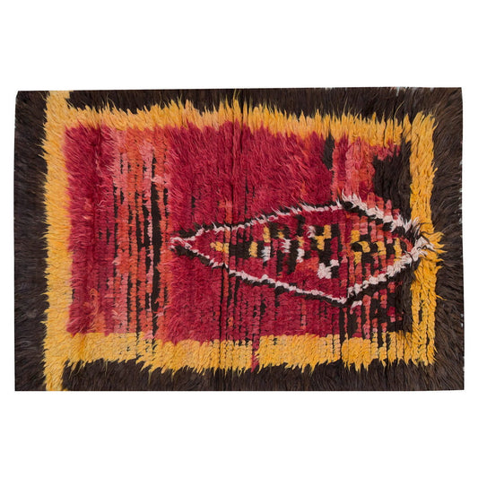 3'6"x5'5" ft Turkish Tulu,Tulu Rug, Karapınar Tulu Rug, Vintage Tulu 107 x 166 cm