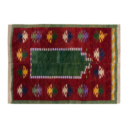3'7"x4'7" ft Turkish Tulu,Tulu Rug, Karapınar Tulu Rug, Vintage Tulu 110 x 140 cm