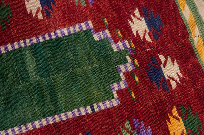 3'7"x4'7" ft Turkish Tulu,Tulu Rug, Karapınar Tulu Rug, Vintage Tulu 110 x 140 cm