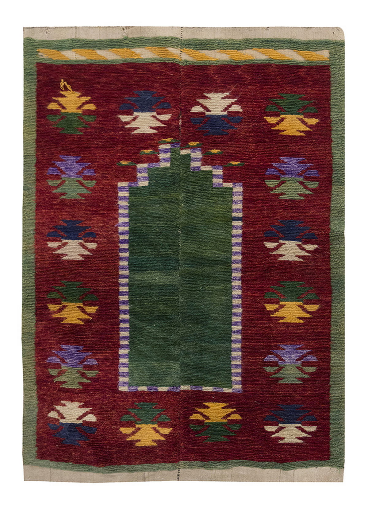 3'7"x4'7" ft Turkish Tulu,Tulu Rug, Karapınar Tulu Rug, Vintage Tulu 110 x 140 cm
