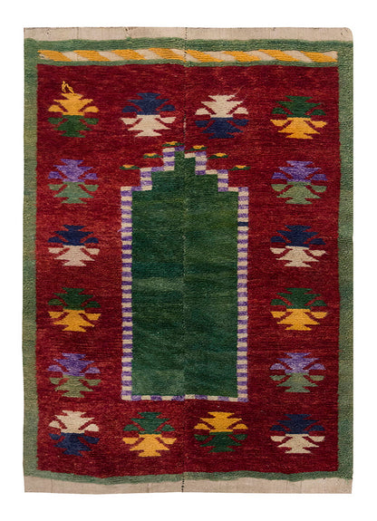 3'7"x4'7" ft Turkish Tulu,Tulu Rug, Karapınar Tulu Rug, Vintage Tulu 110 x 140 cm