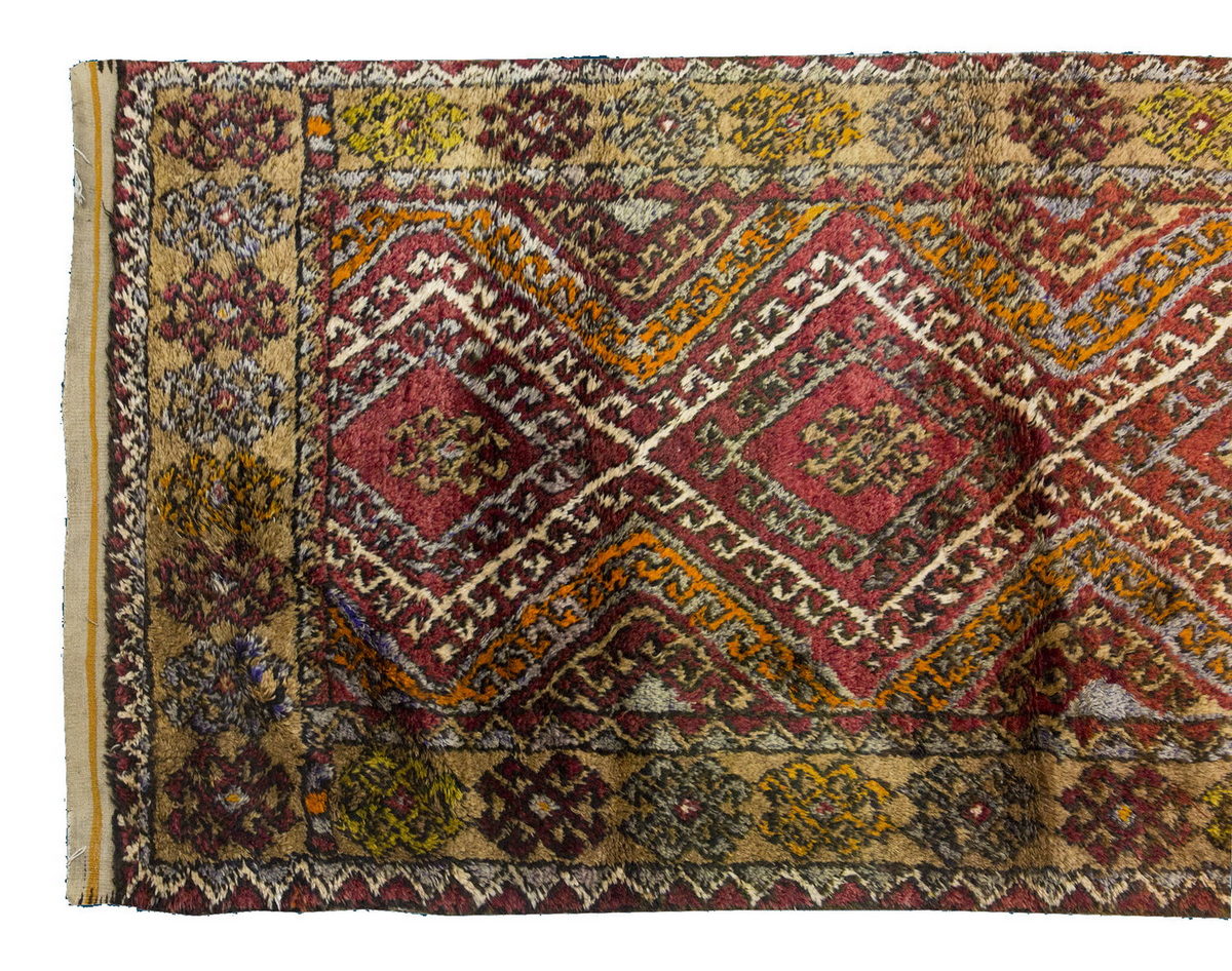 3'7"x6'9" ft Turkish Tulu,Tulu Rug, Karapınar Tulu Rug, Vintage Tulu 108 x 205 cm