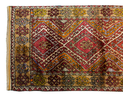 3'7"x6'9" ft Turkish Tulu,Tulu Rug, Karapınar Tulu Rug, Vintage Tulu 108 x 205 cm