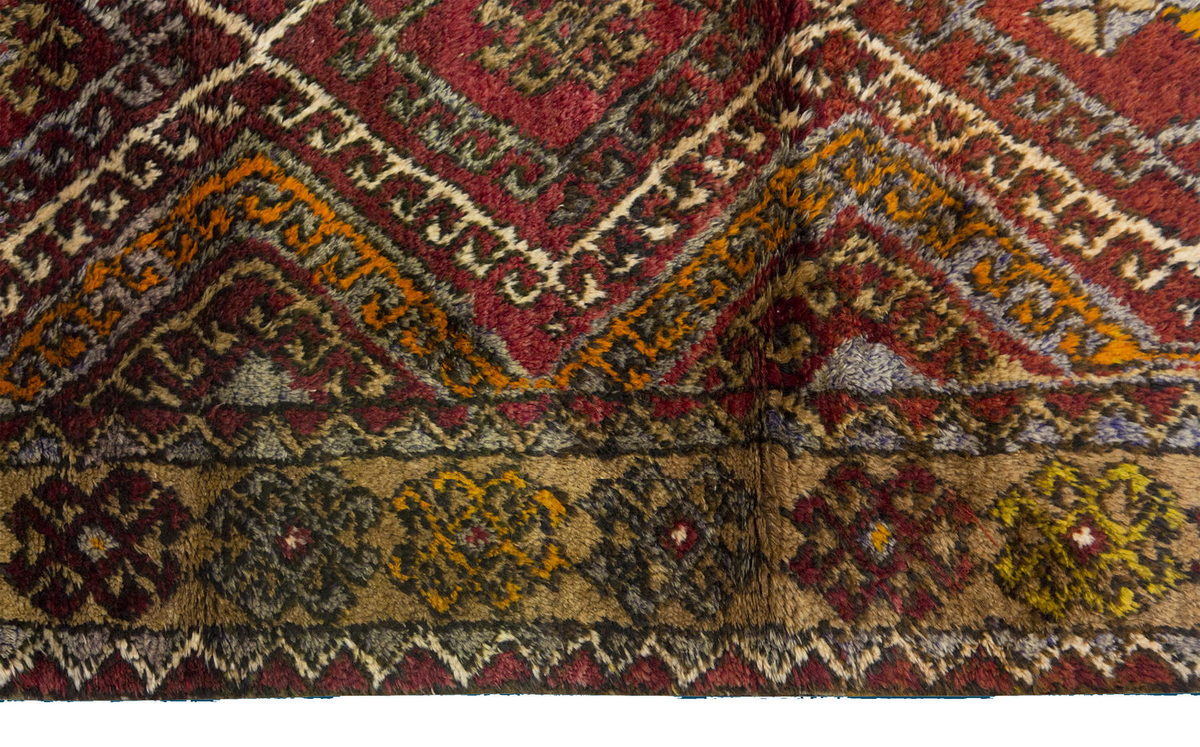 3'7"x6'9" ft Turkish Tulu,Tulu Rug, Karapınar Tulu Rug, Vintage Tulu 108 x 205 cm
