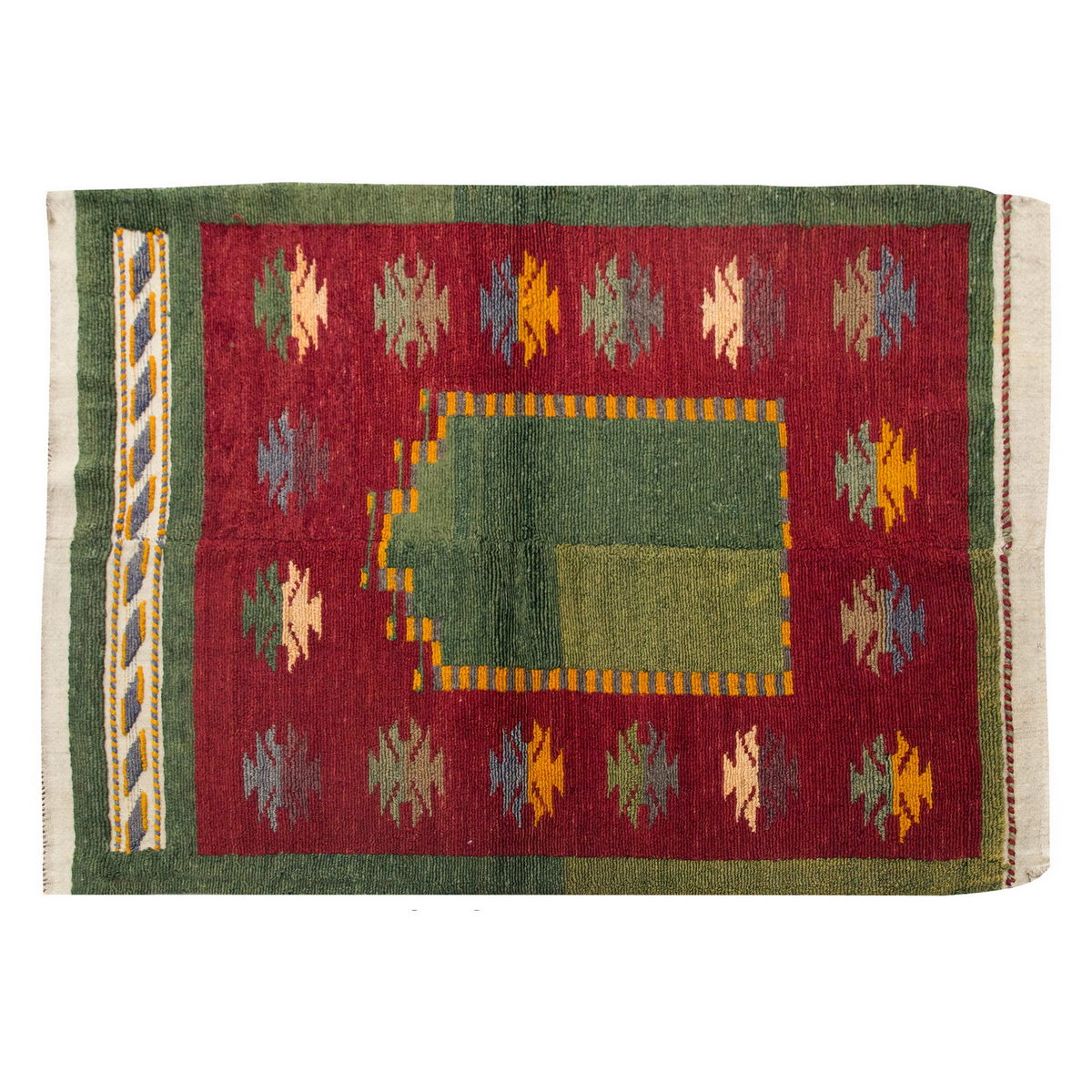 3'8"x4'9" ft Turkish Tulu,Tulu Rug, Karapınar Tulu Rug, Vintage Tulu 111 x 145 cm