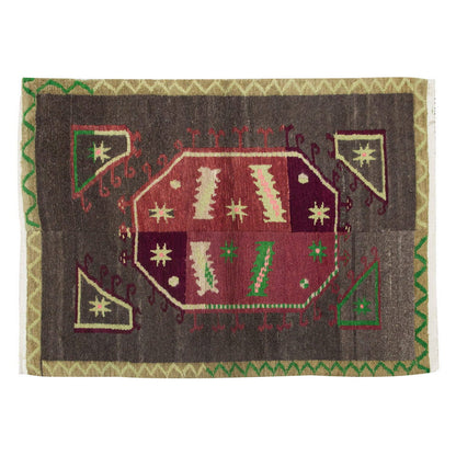 3'8"x5'2" ft Turkish Tulu,Tulu Rug, Karapınar Tulu Rug, Vintage Tulu 112 x 157 cm