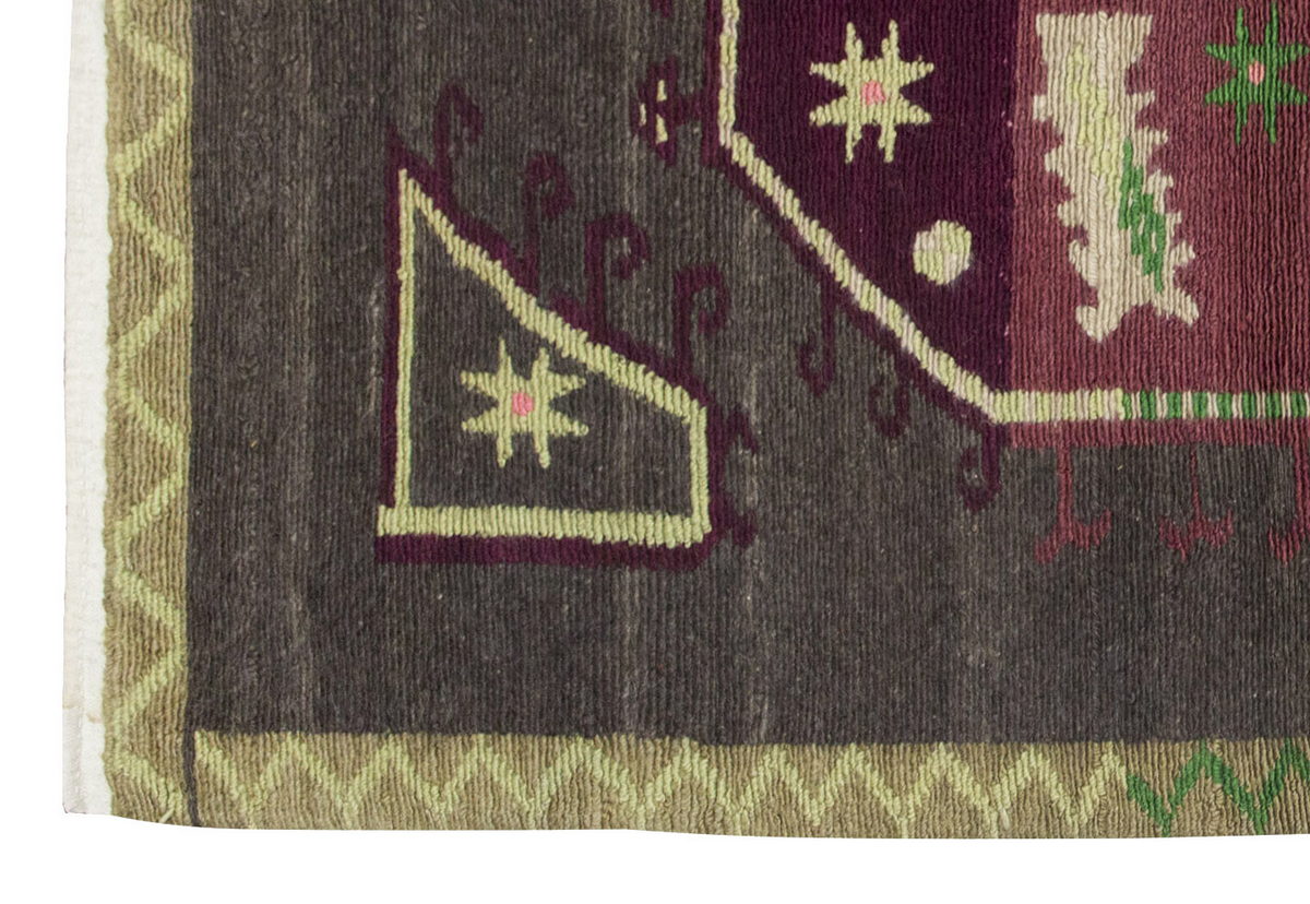 3'8"x5'2" ft Turkish Tulu,Tulu Rug, Karapınar Tulu Rug, Vintage Tulu 112 x 157 cm