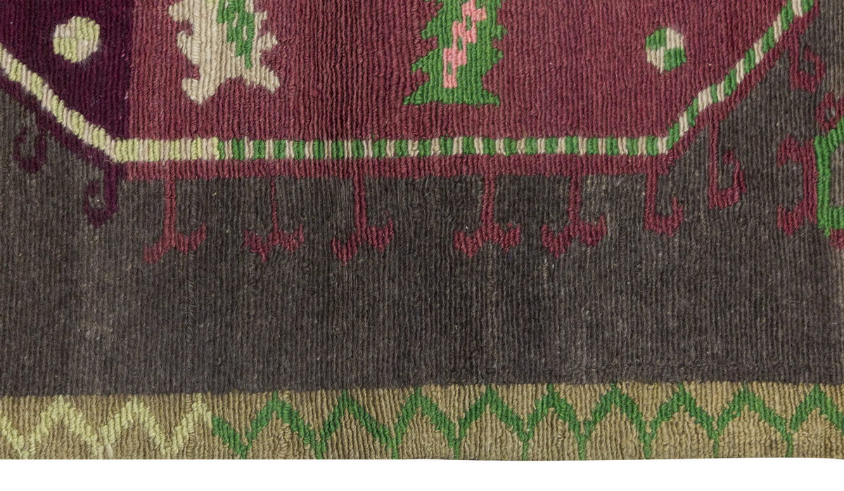 3'8"x5'2" ft Turkish Tulu,Tulu Rug, Karapınar Tulu Rug, Vintage Tulu 112 x 157 cm