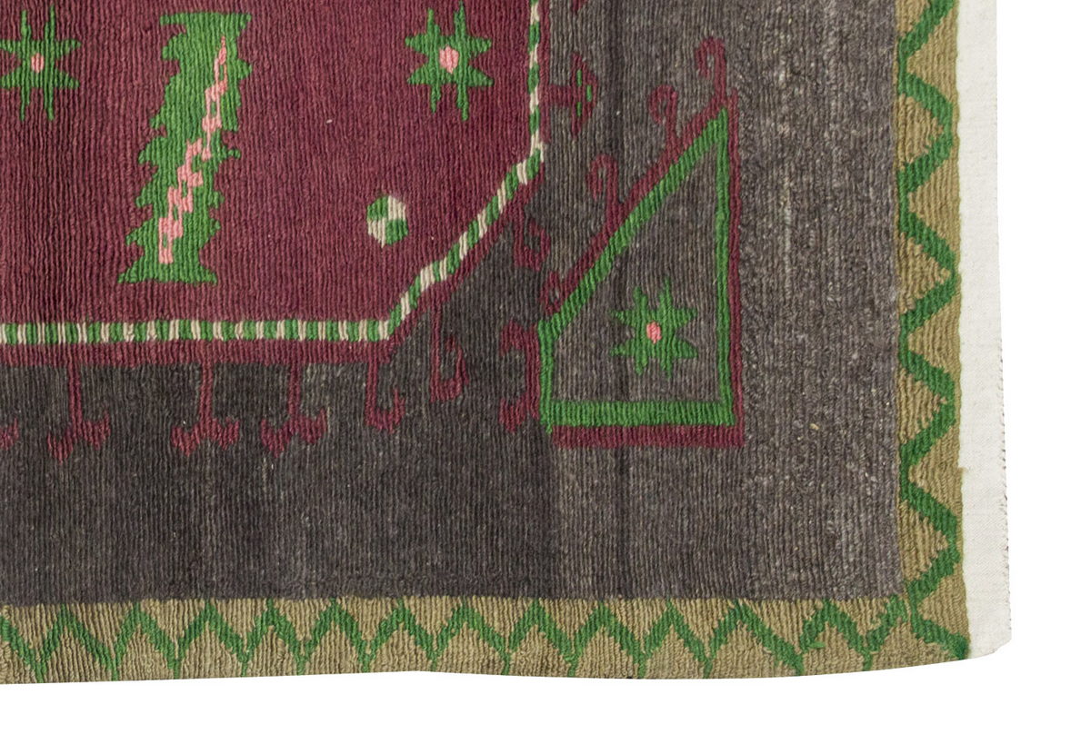 3'8"x5'2" ft Turkish Tulu,Tulu Rug, Karapınar Tulu Rug, Vintage Tulu 112 x 157 cm