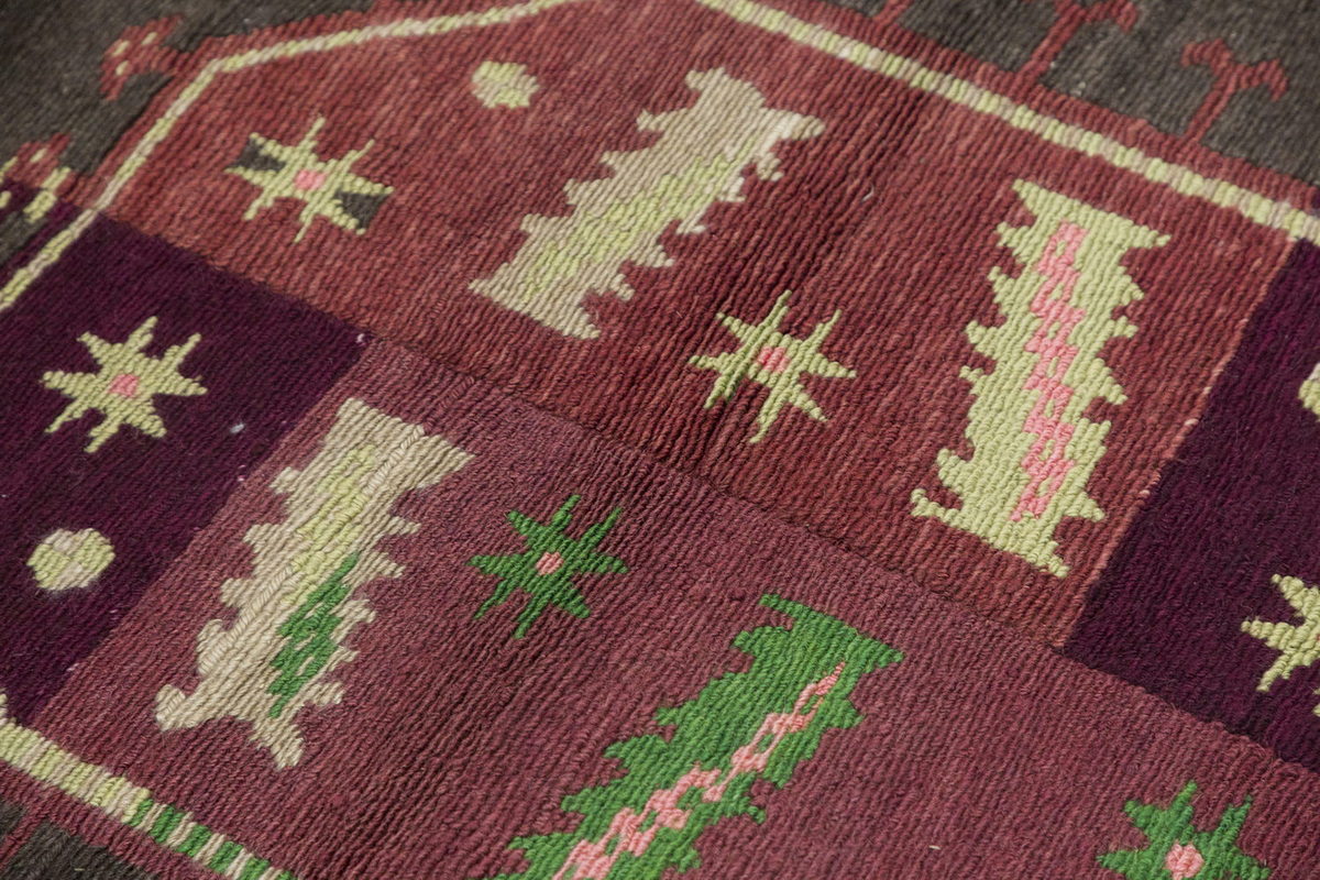 3'8"x5'2" ft Turkish Tulu,Tulu Rug, Karapınar Tulu Rug, Vintage Tulu 112 x 157 cm
