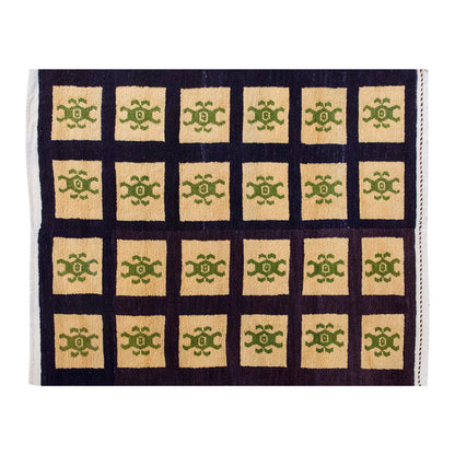 3'9"x4'9" ft Turkish Tulu,Tulu Rug, Karapınar Tulu Rug, Vintage Tulu 115 x 146 cm