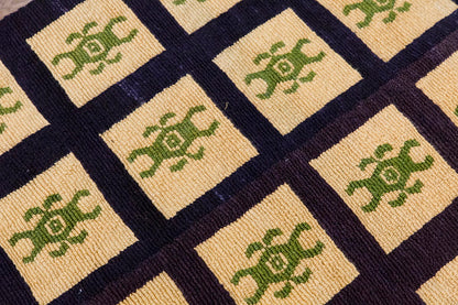 3'9"x4'9" ft Turkish Tulu,Tulu Rug, Karapınar Tulu Rug, Vintage Tulu 115 x 146 cm