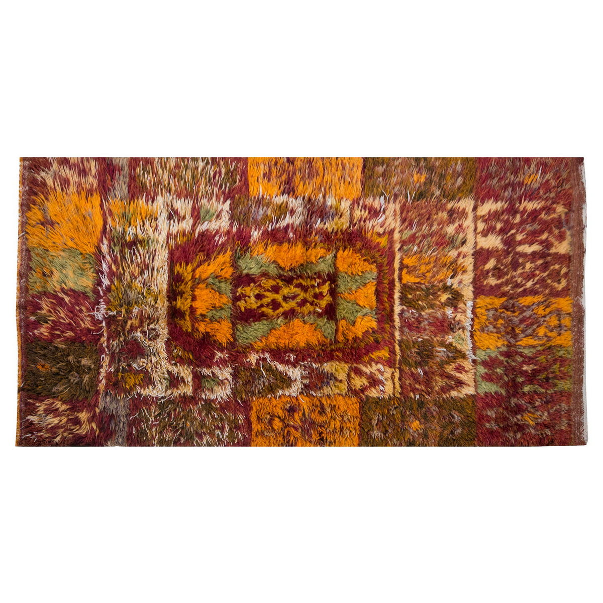 3'9"x8'4" ft Turkish Tulu,Tulu Rug, Karapınar Tulu Rug, Vintage Tulu 115 x 255 cm