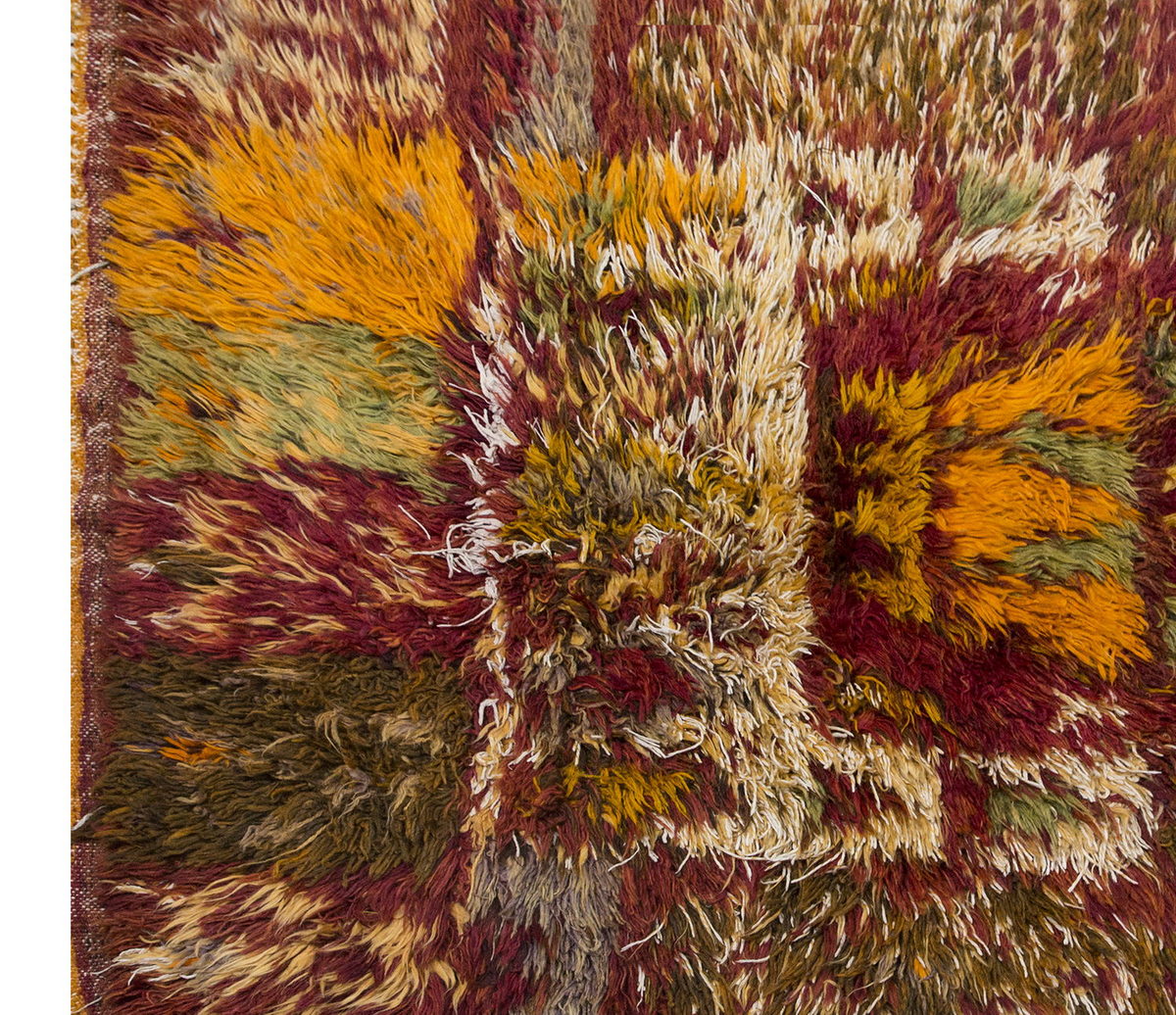 3'9"x8'4" ft Turkish Tulu,Tulu Rug, Karapınar Tulu Rug, Vintage Tulu 115 x 255 cm