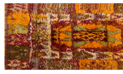 3'9"x8'4" ft Turkish Tulu,Tulu Rug, Karapınar Tulu Rug, Vintage Tulu 115 x 255 cm
