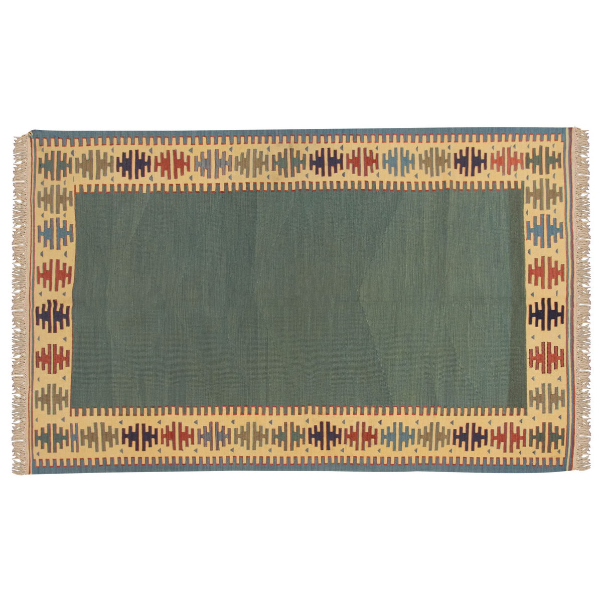3.11x6.1 feet Kilim,4x6 Kilim Rug,Turkish Kilim Rug,Oushak Kilim,Handwoven Kilim, Handspun Wool Kilim Rug,New Kilim Rug,Natural Color Kilim