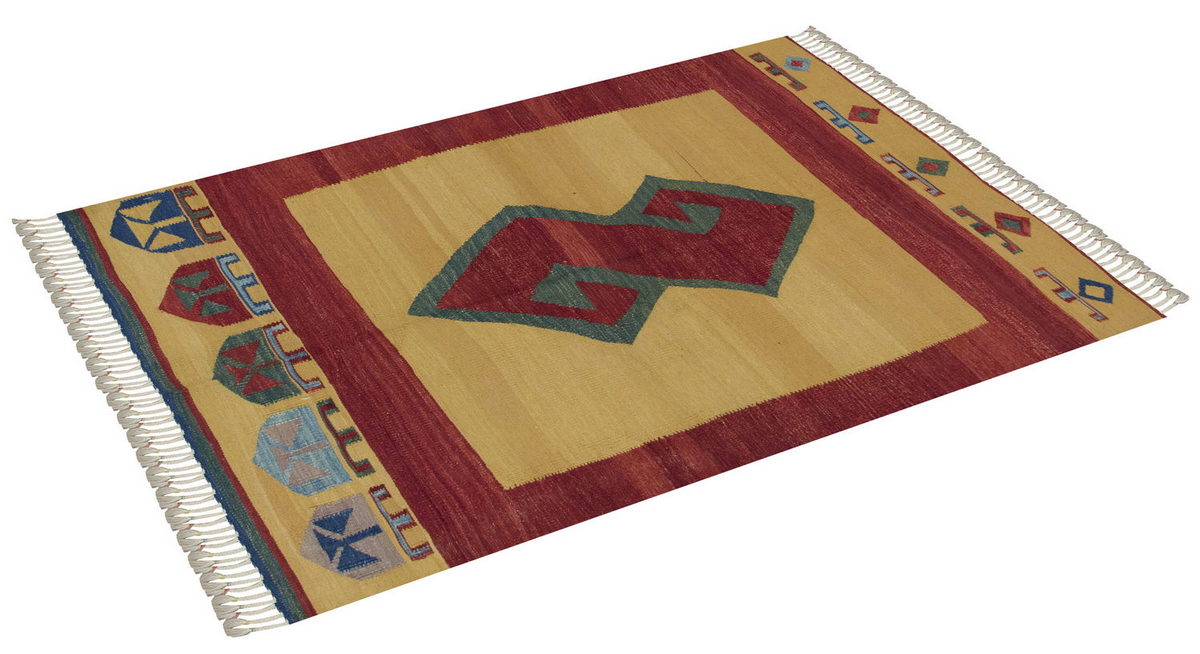 3.4x4.4 feet Kilim,3x4 Kilim Rug,Turkish Kilim Rug,Oushak Kilim,Handwoven Kilim, Handspun Wool Kilim Rug,New Kilim Rug,Natural Color Kilim
