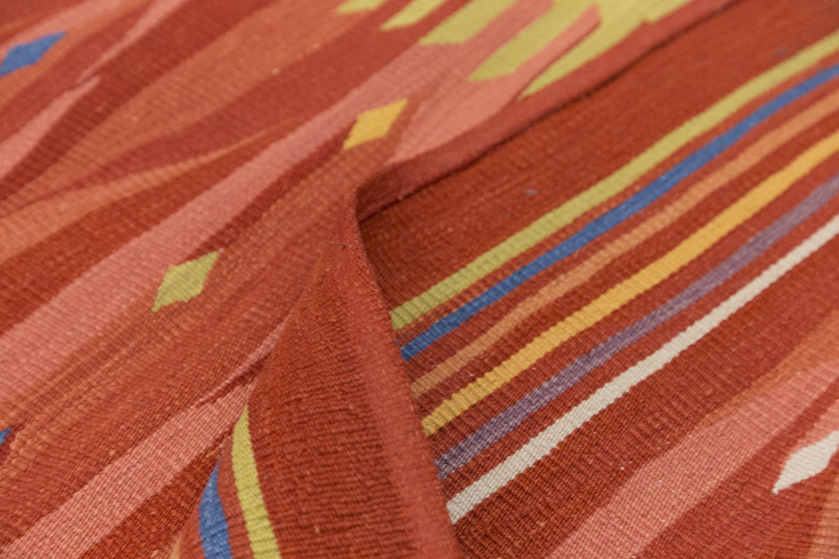 3 x 10.3  feet Kilim,3x10 Kilim Rug,Turkish Kilim Rug,Oushak Kilim,Handwoven Kilim, Handspun Wool Kilim Rug,New Kilim Rug,Natural Color Kilim