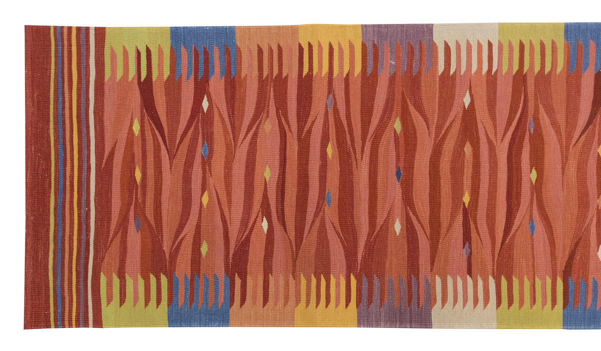 3 x 10.3  feet Kilim,3x10 Kilim Rug,Turkish Kilim Rug,Oushak Kilim,Handwoven Kilim, Handspun Wool Kilim Rug,New Kilim Rug,Natural Color Kilim