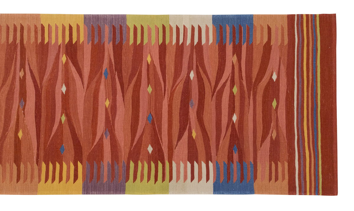 3 x 10.3  feet Kilim,3x10 Kilim Rug,Turkish Kilim Rug,Oushak Kilim,Handwoven Kilim, Handspun Wool Kilim Rug,New Kilim Rug,Natural Color Kilim
