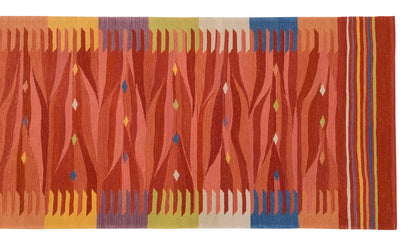 3 x 10.3  feet Kilim,3x10 Kilim Rug,Turkish Kilim Rug,Oushak Kilim,Handwoven Kilim, Handspun Wool Kilim Rug,New Kilim Rug,Natural Color Kilim