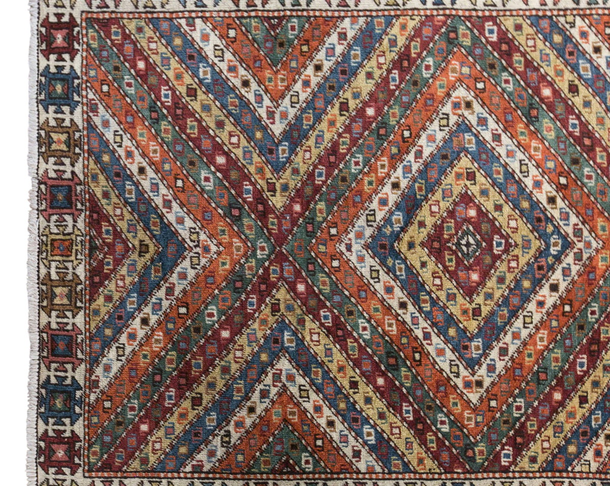 Vintage Turkish Rug, 102 × 190 cm / 3.3 x 6.2 ft Handmade Wool Rug