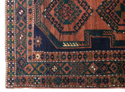 Vintage Caucasian Azerbaijan Rug, 122 × 230 cm / 4 x 7.5 ft Handmade Wool Rug