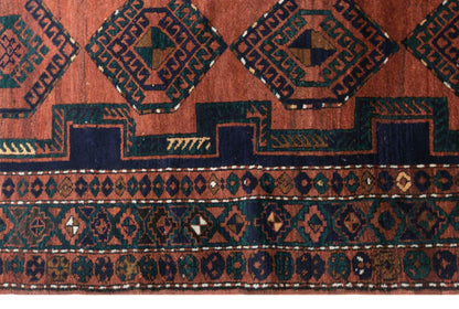 Vintage Caucasian Azerbaijan Rug, 122 × 230 cm / 4 x 7.5 ft Handmade Wool Rug