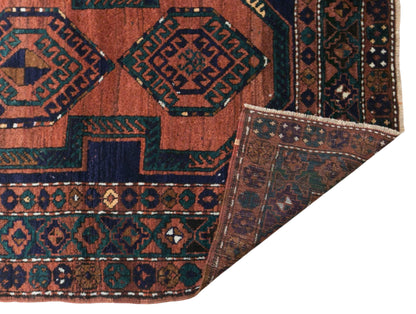 Vintage Caucasian Azerbaijan Rug, 122 × 230 cm / 4 x 7.5 ft Handmade Wool Rug