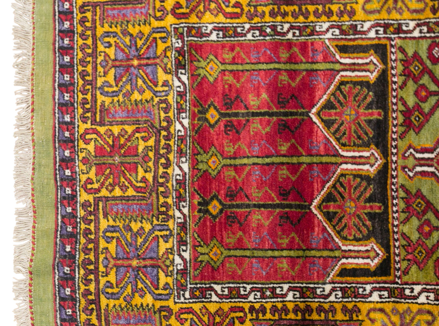 Vintage Konya Prayer Rug, 132 x 350 cm / 4.3 x 11 ft Handmade Wool Rug