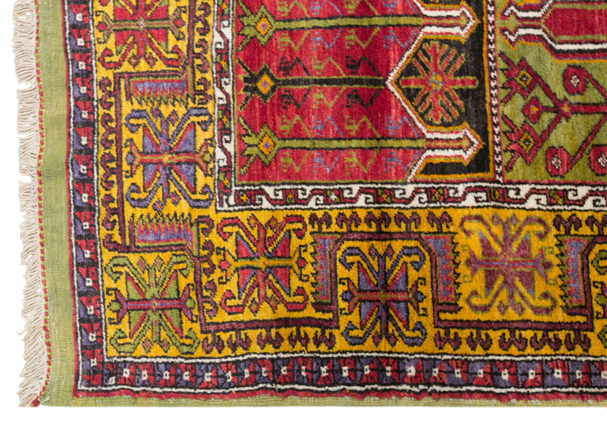 Vintage Konya Prayer Rug, 132 x 350 cm / 4.3 x 11 ft Handmade Wool Rug